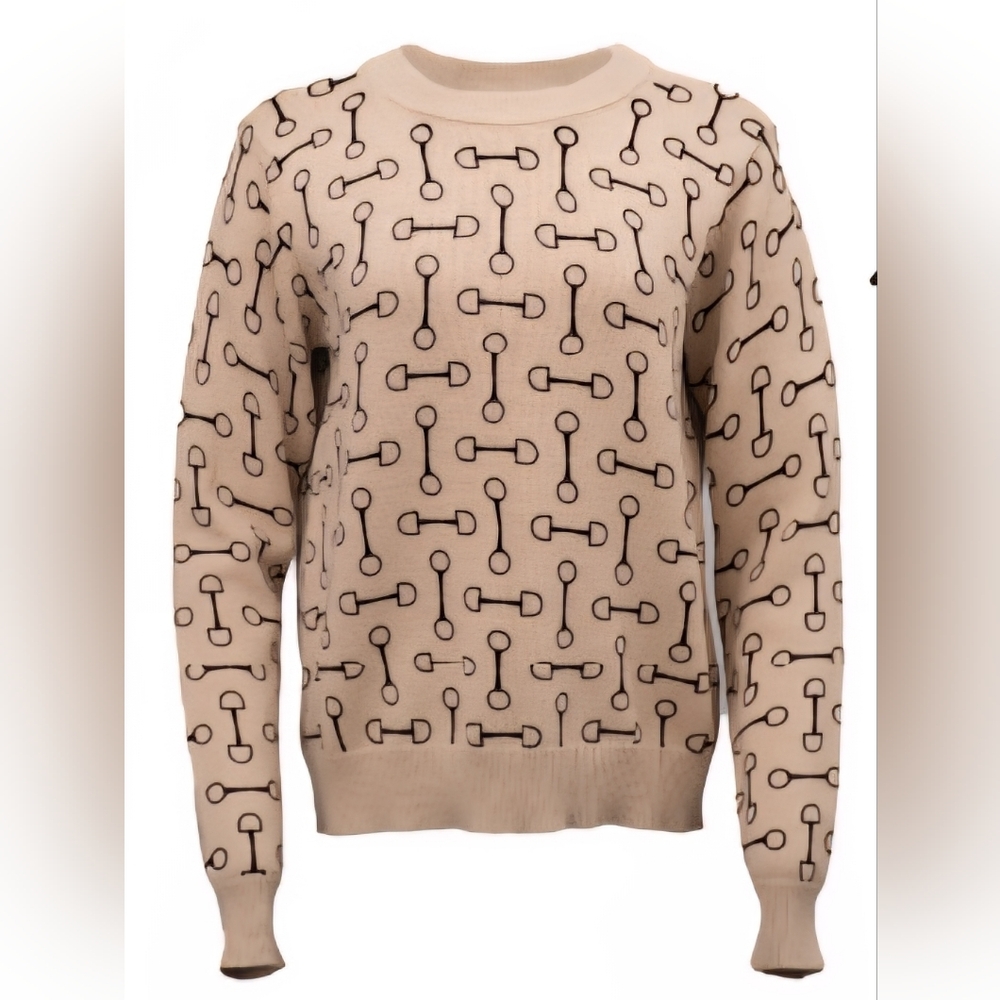 Stylish Tan Patterned Men's Sweater